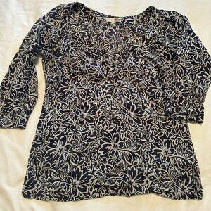 Joie Blue & White Flowered Top (S)